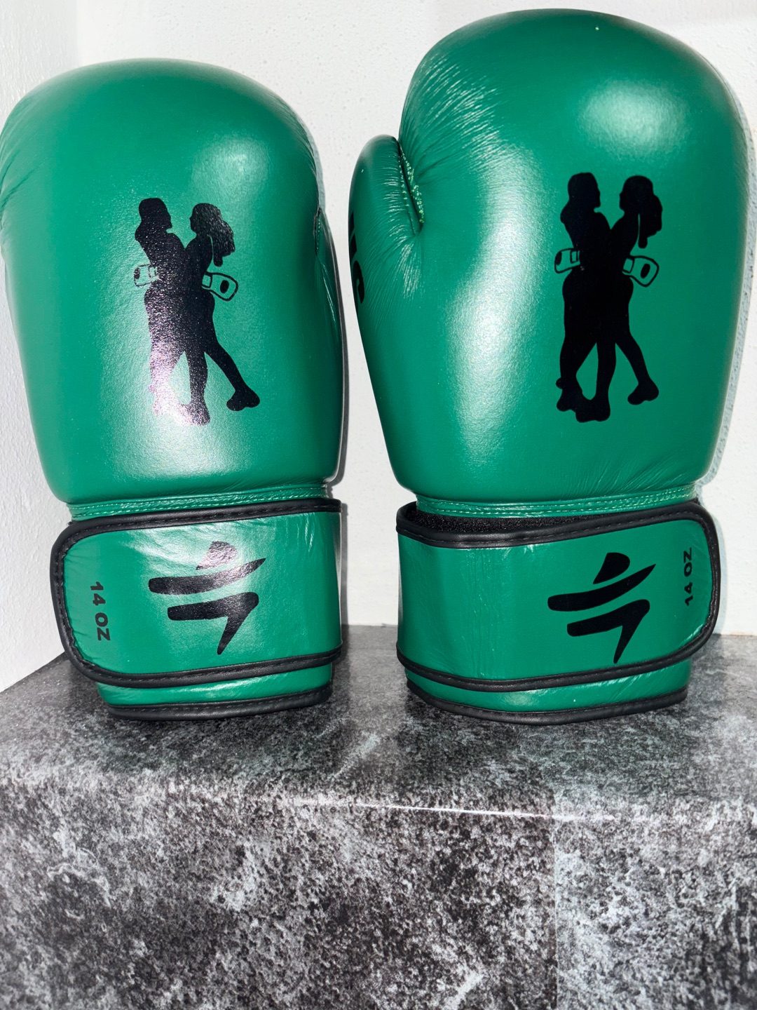 II BXNG custom handschoenen groen 14 oz